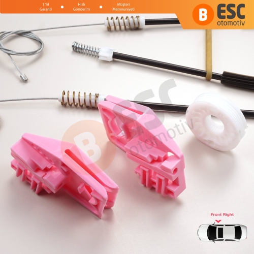 Skoda Superb MK2 B6 3T 3T4 3T5 2008-2015 5-Kapı 3T0837402 İçin Elektrikli Ön Sağ Cam Kriko Tamir Seti