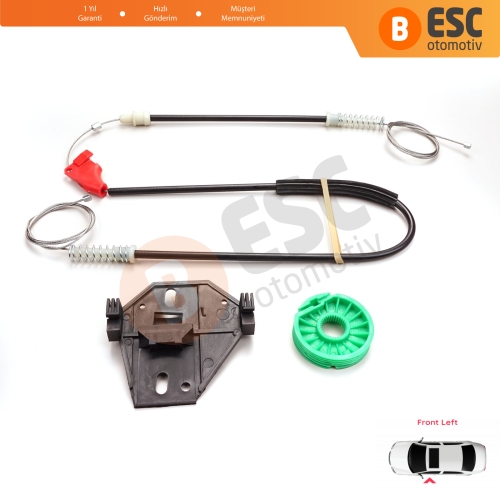 VW Transporter T4 MK4 Eurovan Caravelle 1990-2003 7D0959801 İçin Elektrikli Ön Sol Cam Kriko Tamir Seti