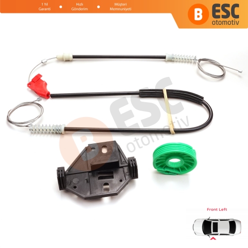 VW Transporter T4 MK4 Eurovan Caravelle 1990-2003 7D0959801 İçin Elektrikli Ön Sol Cam Kriko Tamir Seti