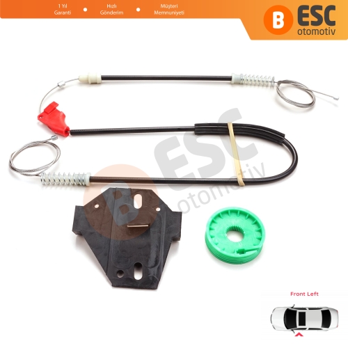 VW Transporter T4 MK4 Eurovan Caravelle 1990-2003 7D0959801 İçin Elektrikli Ön Sol Cam Kriko Tamir Seti