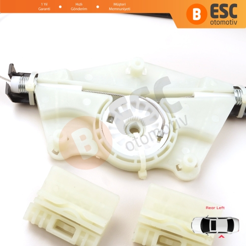 VW Touareg MK1 7L Porsche Cayenne 9PA 955 957 2002-2010 7L0839461 İçin Elektrikli Arka Sol Cam Kriko Tamir Seti
