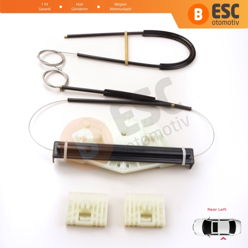 VW Touareg MK1 7L Porsche Cayenne 9PA 955 957 2002-2010 7L0839461 İçin Elektrikli Arka Sol Cam Kriko Tamir Seti