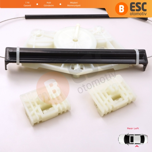 VW Touareg MK1 7L Porsche Cayenne 9PA 955 957 2002-2010 7L0839461 İçin Elektrikli Arka Sol Cam Kriko Tamir Seti