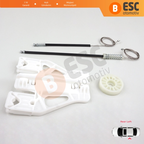 Audi A1 MK1 8X 2010-2019 5-Kapı Hatchback Sportback 8X4839461 İçin Elektrikli Arka Sol Cam Kriko Tamir Seti