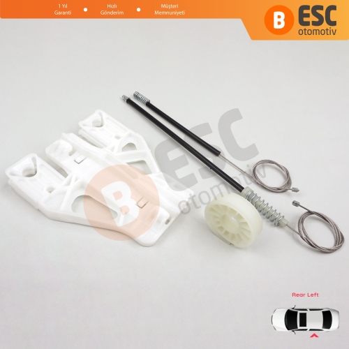 Audi A1 MK1 8X 2010-2019 5-Kapı Hatchback Sportback 8X4839461 İçin Elektrikli Arka Sol Cam Kriko Tamir Seti
