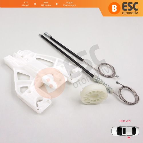 Audi A1 MK1 8X 2010-2019 5-Kapı Hatchback Sportback 8X4839461 İçin Elektrikli Arka Sol Cam Kriko Tamir Seti