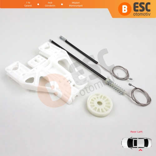 Audi A1 MK1 8X 2010-2019 5-Kapı Hatchback Sportback 8X4839461 İçin Elektrikli Arka Sol Cam Kriko Tamir Seti