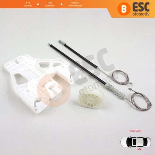 Audi A1 MK1 8X 2010-2019 5-Kapı Hatchback Sportback 8X4839461 İçin Elektrikli Arka Sol Cam Kriko Tamir Seti