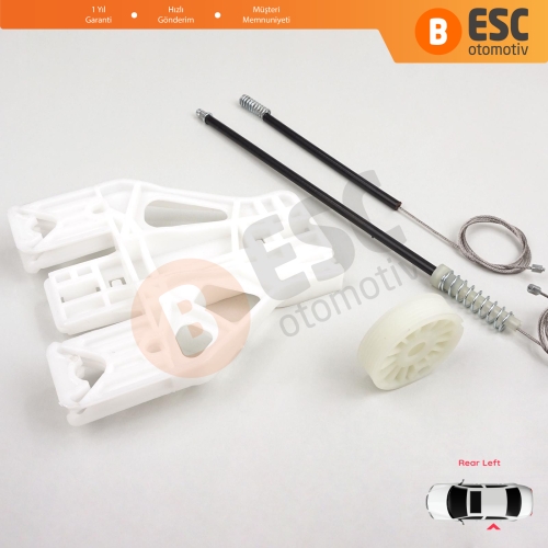 Audi A1 MK1 8X 2010-2019 5-Kapı Hatchback Sportback 8X4839461 İçin Elektrikli Arka Sol Cam Kriko Tamir Seti