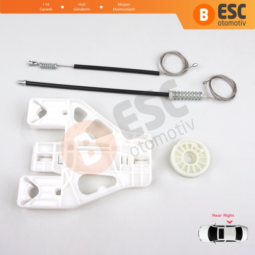 Audi A1 MK1 8X 2010-2019 5-Kapı Hatchback Sportback 8X4839462 İçin Elektrikli Arka Sağ Cam Kriko Tamir Seti