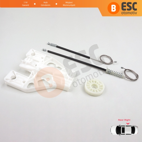 Audi A1 MK1 8X 2010-2019 5-Kapı Hatchback Sportback 8X4839462 İçin Elektrikli Arka Sağ Cam Kriko Tamir Seti