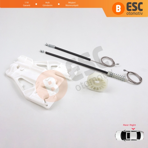Audi A1 MK1 8X 2010-2019 5-Kapı Hatchback Sportback 8X4839462 İçin Elektrikli Arka Sağ Cam Kriko Tamir Seti