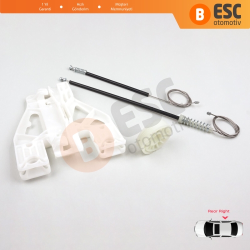 Audi A1 MK1 8X 2010-2019 5-Kapı Hatchback Sportback 8X4839462 İçin Elektrikli Arka Sağ Cam Kriko Tamir Seti