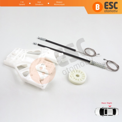 Audi A1 MK1 8X 2010-2019 5-Kapı Hatchback Sportback 8X4839462 İçin Elektrikli Arka Sağ Cam Kriko Tamir Seti