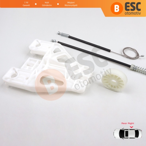 Audi A1 MK1 8X 2010-2019 5-Kapı Hatchback Sportback 8X4839462 İçin Elektrikli Arka Sağ Cam Kriko Tamir Seti