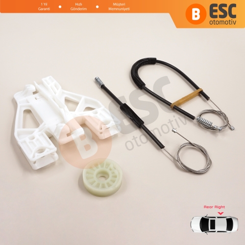 Audi Q5 SQ5 8R 8RB 2008-2018 5-Kapı 8R0839462 İçin Elektrikli Arka Sağ Cam Kriko Tamir Seti