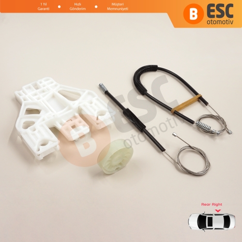 Audi Q5 SQ5 8R 8RB 2008-2018 5-Kapı 8R0839462 İçin Elektrikli Arka Sağ Cam Kriko Tamir Seti