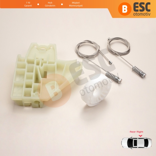 Skoda Octavia MK2 A5 1Z3 1Z5 2004-2013 4/5-Kapı 1Z0839656 İçin Elektrikli Arka Sağ Cam Kriko Tamir Seti