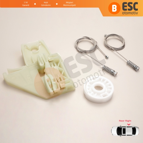 Skoda Octavia MK2 A5 1Z3 1Z5 2004-2013 4/5-Kapı 1Z0839656 İçin Elektrikli Arka Sağ Cam Kriko Tamir Seti