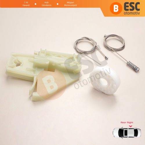 Skoda Octavia MK2 A5 1Z3 1Z5 2004-2013 4/5-Kapı 1Z0839656 İçin Elektrikli Arka Sağ Cam Kriko Tamir Seti