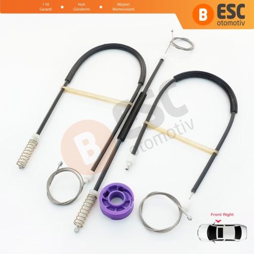 Seat Toledo MK3 5P2 2004-2009 Altea 5P1 XL 5P5 5P8 5P0837462 İçin Elektrikli Ön Sağ Kapı Cam Kriko Tamir Seti