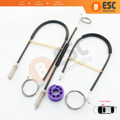 Seat Toledo MK3 5P2 2004-2009 Altea 5P1 XL 5P5 5P8 5P0837462 İçin Elektrikli Ön Sağ Kapı Cam Kriko Tamir Seti