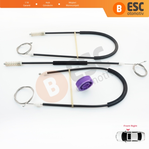 Seat Toledo MK3 5P2 2004-2009 Altea 5P1 XL 5P5 5P8 5P0837462 İçin Elektrikli Ön Sağ Kapı Cam Kriko Tamir Seti