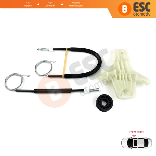 VW Amarok MK1 2H 2010-2022 4-Kapı Pickup 2H0837402 İçin Elektrikli Ön Sağ Cam Kriko Tamir Seti