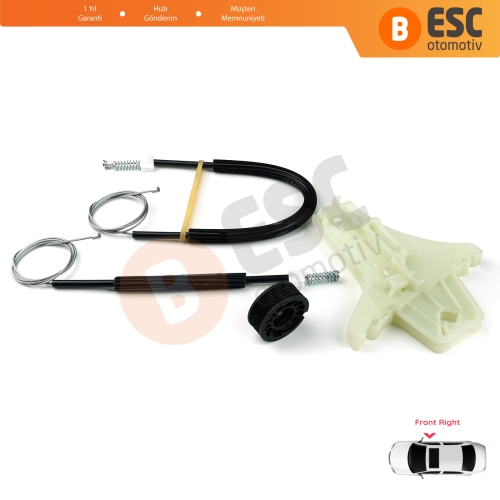 VW Amarok MK1 2H 2010-2022 4-Kapı Pickup 2H0837402 İçin Elektrikli Ön Sağ Cam Kriko Tamir Seti