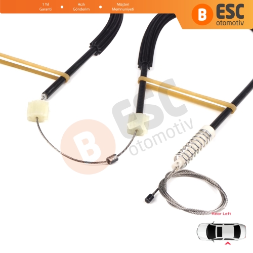 Renault Fluence L3 2009-2024 4-Kapı Sedan 827210016R İçin Elektrikli Arka Sol Cam Kriko Tamir Seti