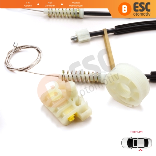 Renault Laguna MK3 X91 BT0/1 KT0/1 2007-2015 5-Kapı 827010001R İçin Elektrikli Arka Sol Cam Kriko Tamir Seti