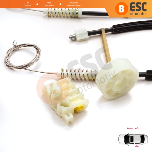 Renault Laguna MK3 X91 BT0/1 KT0/1 2007-2015 5-Kapı 827010001R İçin Elektrikli Arka Sol Cam Kriko Tamir Seti