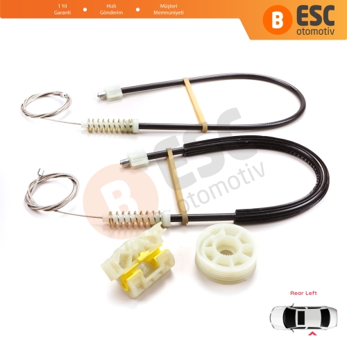 Renault Laguna MK3 X91 BT0/1 KT0/1 2007-2015 5-Kapı 827010001R İçin Elektrikli Arka Sol Cam Kriko Tamir Seti