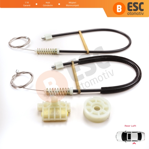 Renault Laguna MK3 X91 BT0/1 KT0/1 2007-2015 5-Kapı 827010001R İçin Elektrikli Arka Sol Cam Kriko Tamir Seti