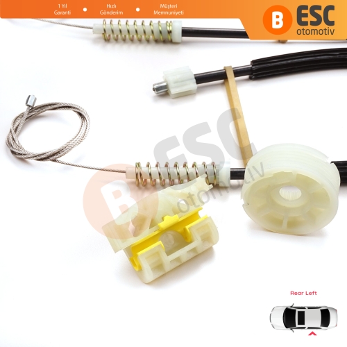 Renault Laguna MK3 X91 BT0/1 KT0/1 2007-2015 5-Kapı 827010001R İçin Elektrikli Arka Sol Cam Kriko Tamir Seti