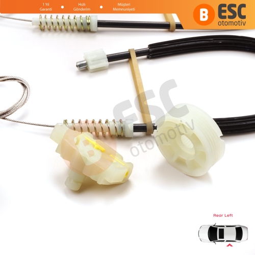 Renault Laguna MK3 X91 BT0/1 KT0/1 2007-2015 5-Kapı 827010001R İçin Elektrikli Arka Sol Cam Kriko Tamir Seti