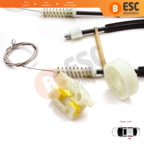 Renault Laguna MK3 X91 BT0/1 KT0/1 2007-2015 5-Kapı 827010001R İçin Elektrikli Arka Sol Cam Kriko Tamir Seti