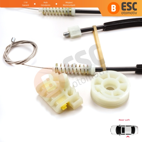 Renault Laguna MK3 X91 BT0/1 KT0/1 2007-2015 5-Kapı 827010001R İçin Elektrikli Arka Sol Cam Kriko Tamir Seti