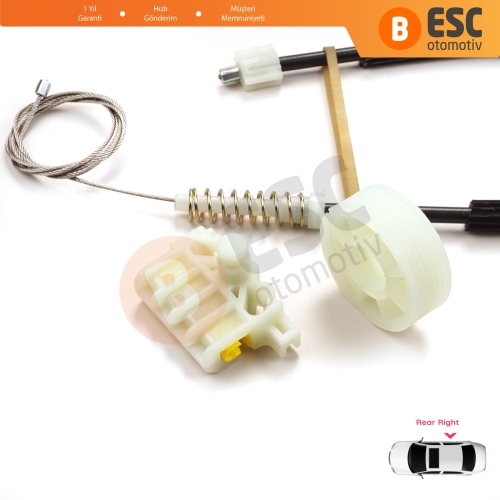 Renault Laguna MK3 X91 BT0/1 KT0/1 2007-2015 5-Kapı 827000001R İçin Elektrikli Arka Sağ Cam Kriko Tamir Seti