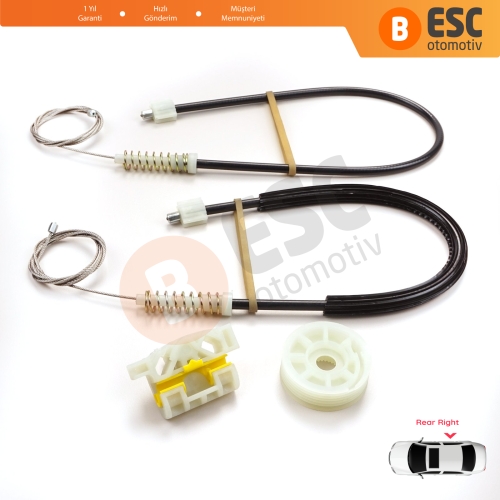 Renault Laguna MK3 X91 BT0/1 KT0/1 2007-2015 5-Kapı 827000001R İçin Elektrikli Arka Sağ Cam Kriko Tamir Seti