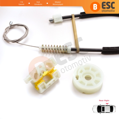 Renault Laguna MK3 X91 BT0/1 KT0/1 2007-2015 5-Kapı 827000001R İçin Elektrikli Arka Sağ Cam Kriko Tamir Seti