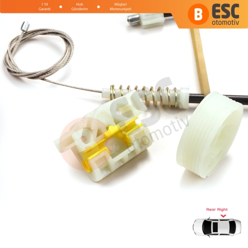 Renault Laguna MK3 X91 BT0/1 KT0/1 2007-2015 5-Kapı 827000001R İçin Elektrikli Arka Sağ Cam Kriko Tamir Seti