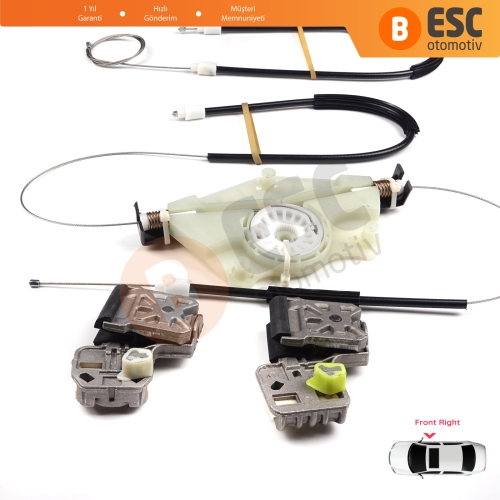 VW Golf MK4 Jetta Bora A4 1J 4/5 Kapı 1JM898462 İçin Sağ Ön Cam Kriko Metal Klips Tamir Seti