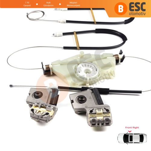 VW Golf MK4 Jetta Bora A4 1J 4/5 Kapı 1JM898462 İçin Sağ Ön Cam Kriko Metal Klips Tamir Seti