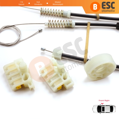 Renault Laguna MK3 X91 BT0/1 KT0/1 2007-2015 5-Kapı 807000002R İçin Elektrikli Ön Sağ Cam Kriko Tamir Seti