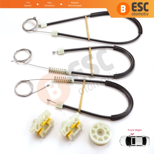 Renault Laguna MK3 X91 BT0/1 KT0/1 2007-2015 5-Kapı 807000002R İçin Elektrikli Ön Sağ Cam Kriko Tamir Seti