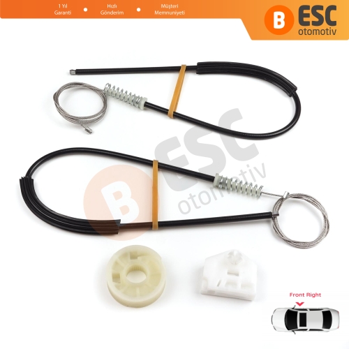 Renault Master MK3 Opel Movano B Nissan NV400 X62 Interstar 807200008R İçin Sağ Kapı Cam Kriko Tamir Seti