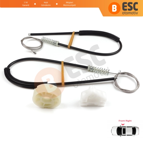 Renault Master MK3 Opel Movano B Nissan NV400 X62 Interstar 807200008R İçin Sağ Kapı Cam Kriko Tamir Seti