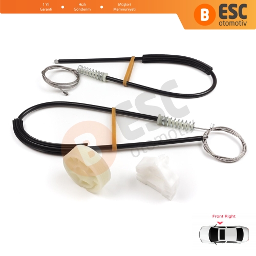 Renault Master MK3 Opel Movano B Nissan NV400 X62 Interstar 807200008R İçin Sağ Kapı Cam Kriko Tamir Seti