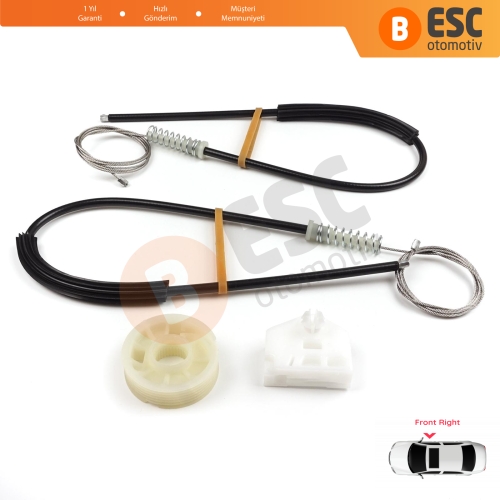 Renault Master MK3 Opel Movano B Nissan NV400 X62 Interstar 807200008R İçin Sağ Kapı Cam Kriko Tamir Seti